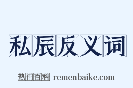 私辰反义词是什么意思的图片
